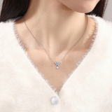 Dainty Winter Flower Necklace 925 Silver