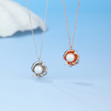 Diva Shell Pearl Necklace 925 Silver