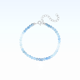 Aquamarine Bracelet 925 Silver