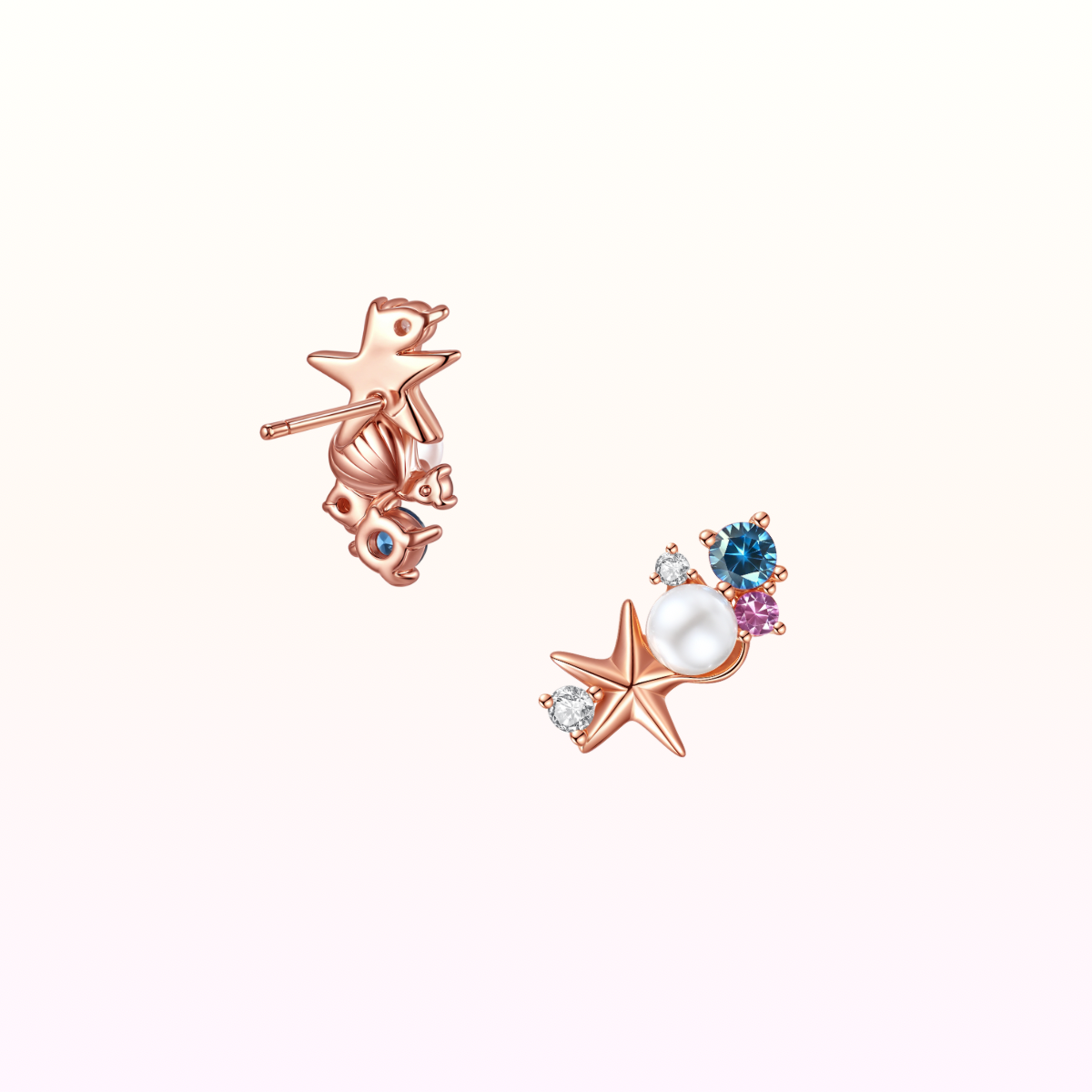 Elena Shell Pearl Earstud 925 Silver