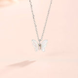 Shella Shell Butterfly Necklace 925 Silver