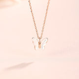 Shella Shell Butterfly Necklace 925 Silver