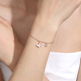 Shella Shell Butterfly Bracelet 925 Silver