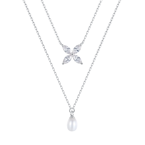 Elena Clover Freshwater Pearl Necklace