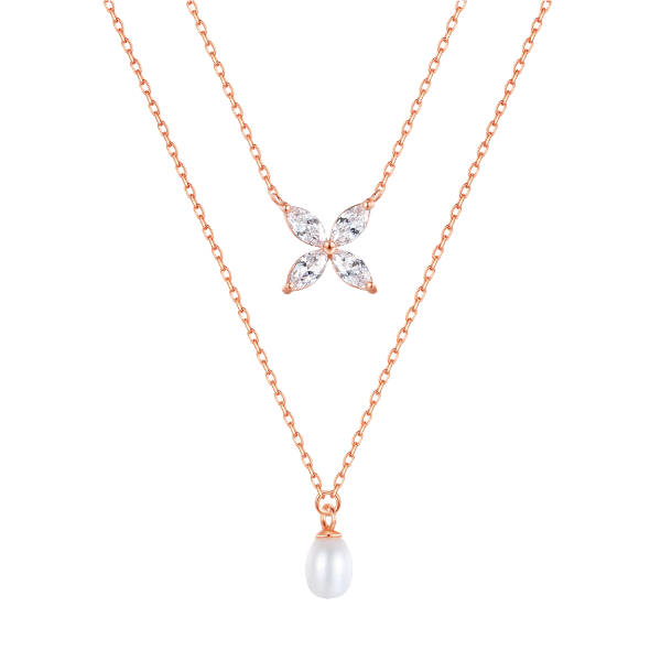 Elena Clover Freshwater Pearl Necklace
