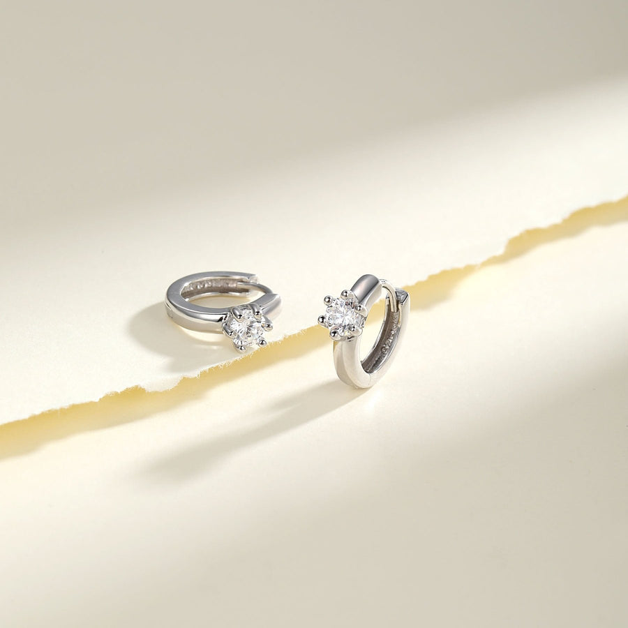 Mini Stone Huggies 925 Silver