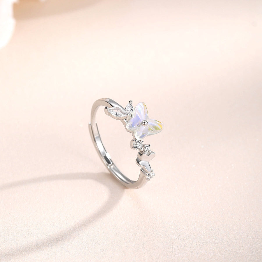 Aurora Peri Butterfly Ring 925 Silver