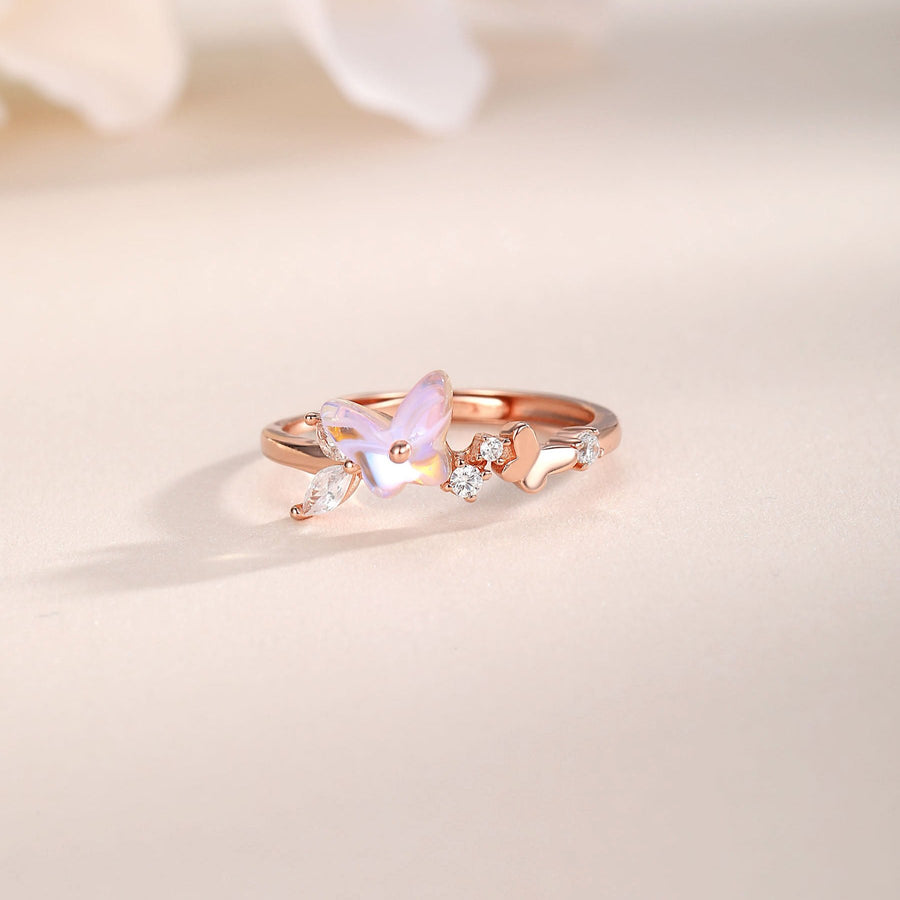 Aurora Peri Butterfly Ring 925 Silver