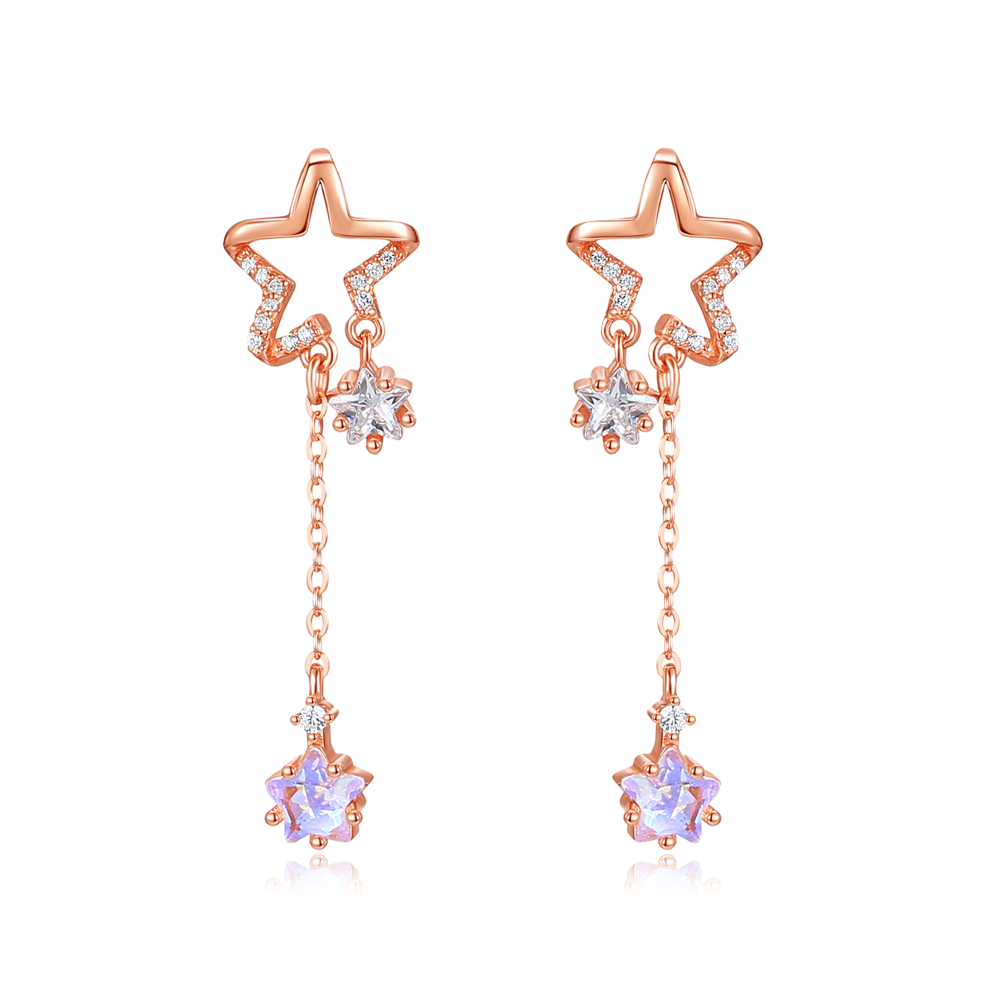 Aurora Byeol Dangling Earrings 925 Silver
