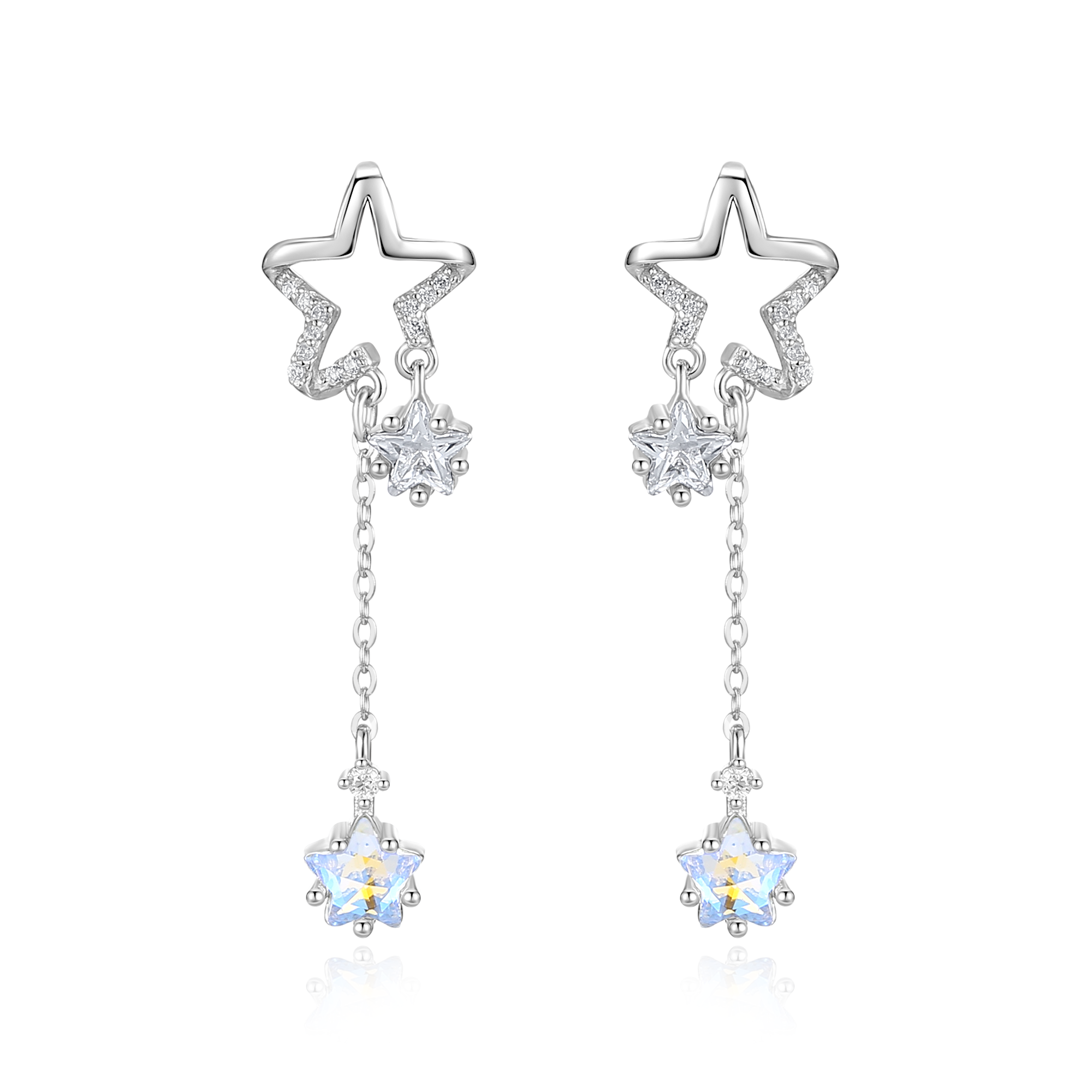 Aurora Byeol Dangling Earrings 925 Silver