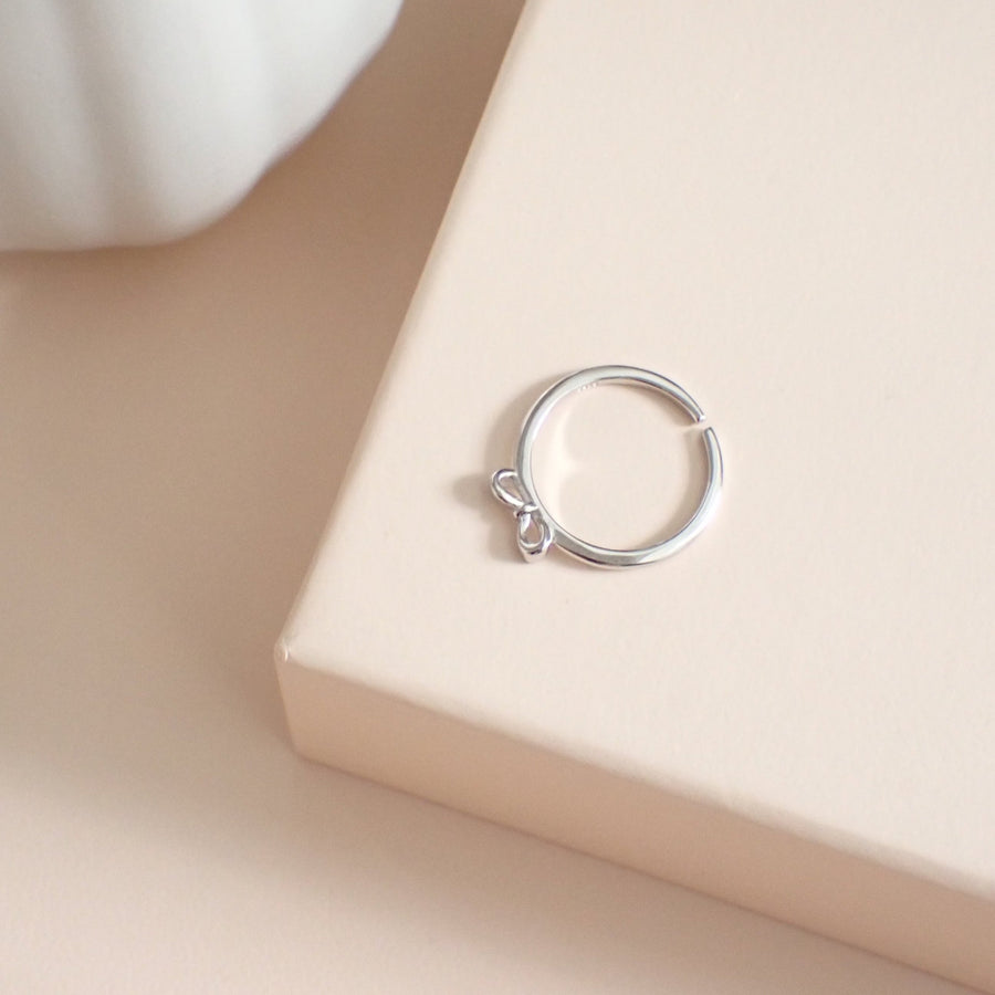 Mini Ribbon Ring 925 Silver