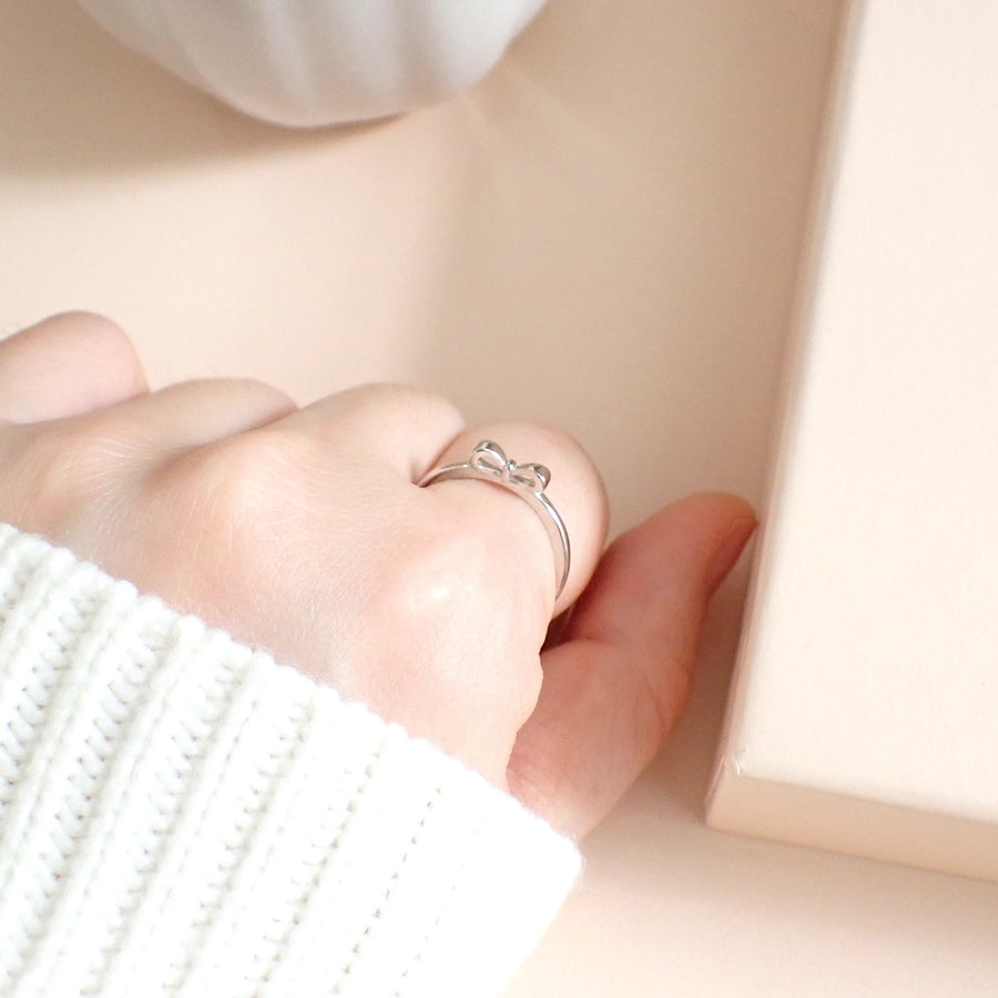 Mini Ribbon Ring 925 Silver