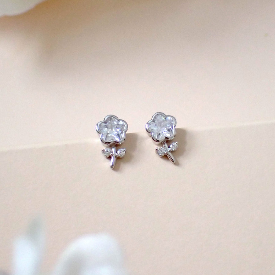 Topi Flower Pedicel Earstud 925 Silver