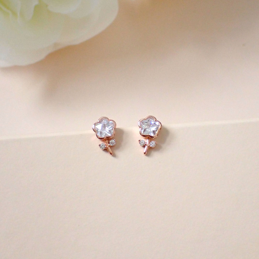 Topi Flower Pedicel Earstud 925 Silver