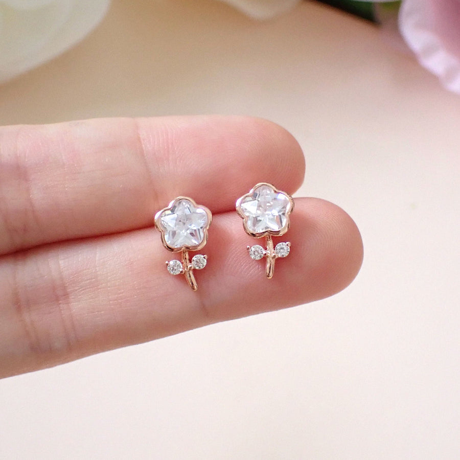 Topi Flower Pedicel Earstud 925 Silver