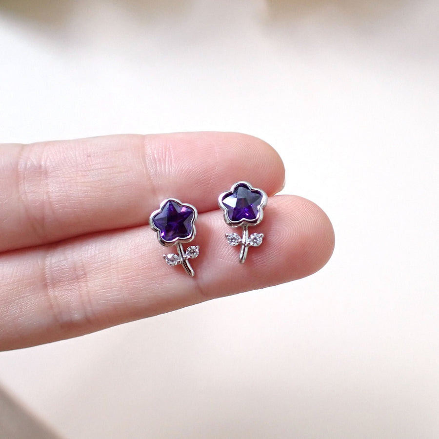 Topi Flower Pedicel Earstud 925 Silver