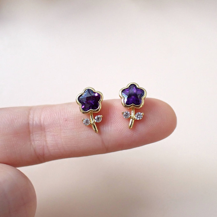 Topi Flower Pedicel Earstud 925 Silver