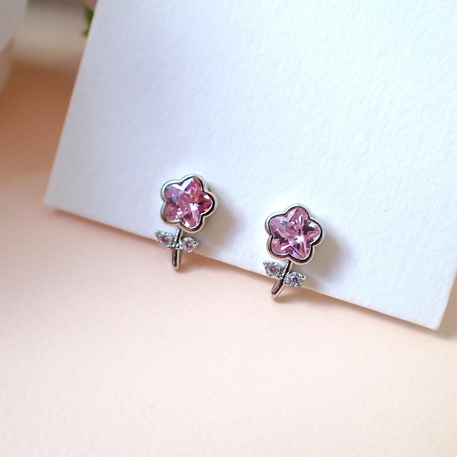 Topi Flower Pedicel Earstud 925 Silver