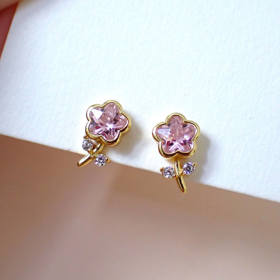Topi Flower Pedicel Earstud 925 Silver