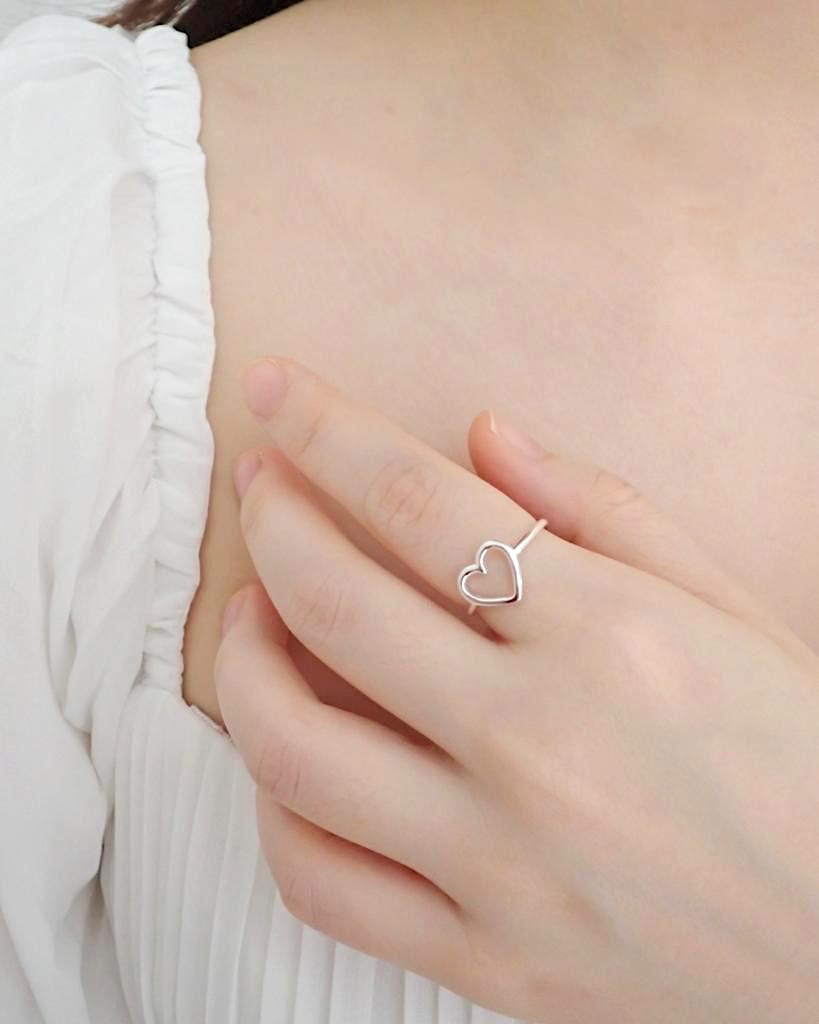 Jiro Heart Ring 925 Silver