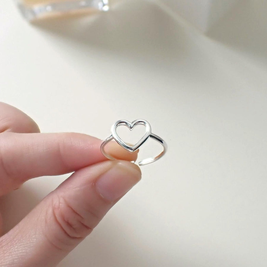 Jiro Heart Ring 925 Silver