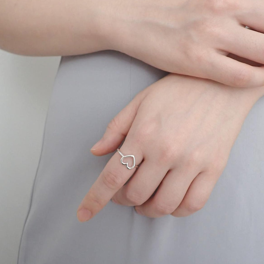 Jiro Heart Ring 925 Silver