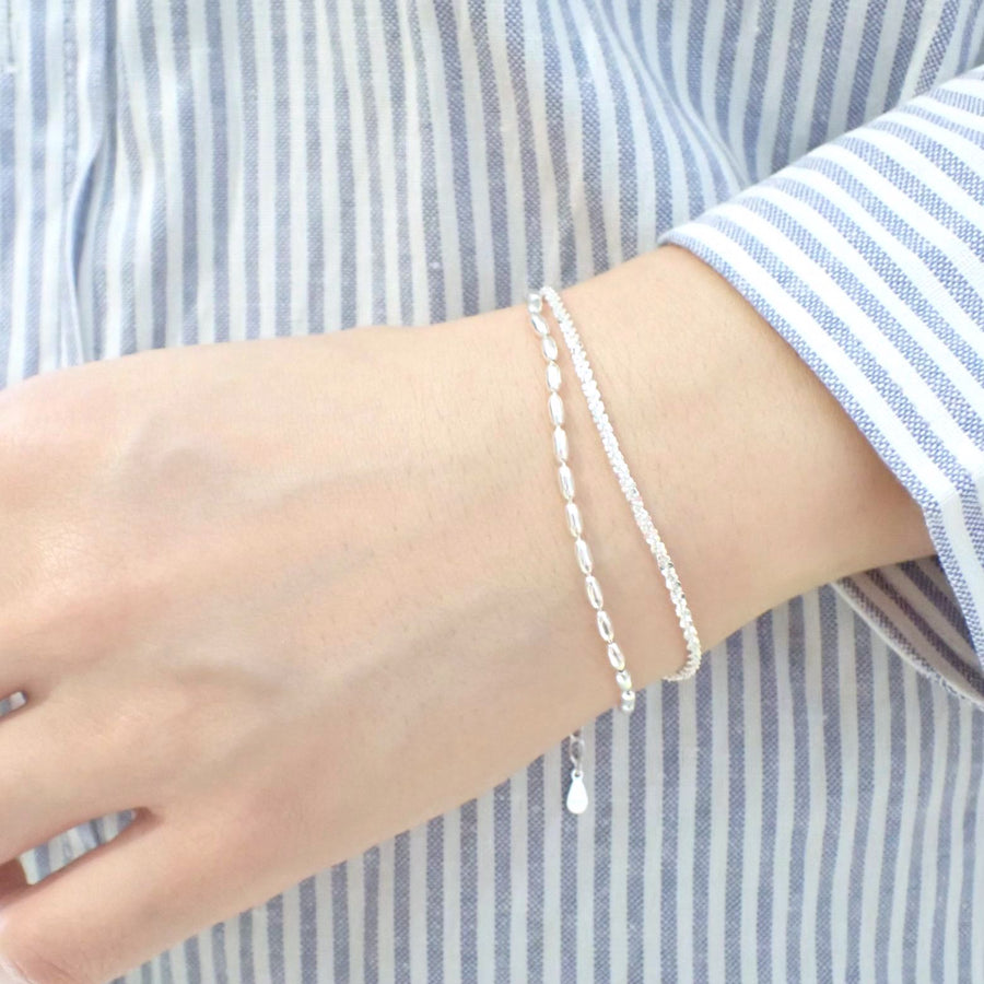 Haerin Double Chain Bracelet 925 Silver