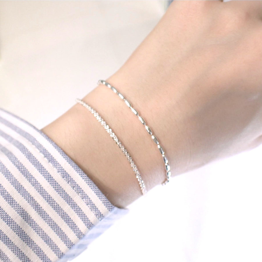 Haerin Double Chain Bracelet 925 Silver