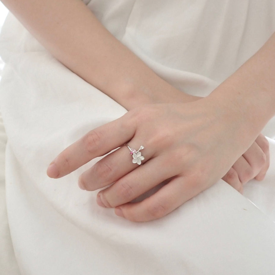 Sakura Sparkly Ring 925 Silver