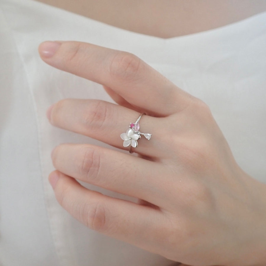 Sakura Sparkly Ring 925 Silver