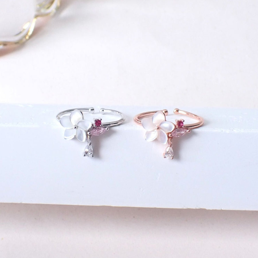 Sakura Sparkly Ring 925 Silver