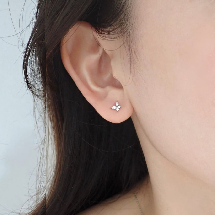 Dainty Butterfly Barbell 925 Silver