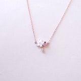 Sakura Sparkly Necklace 925 Silver