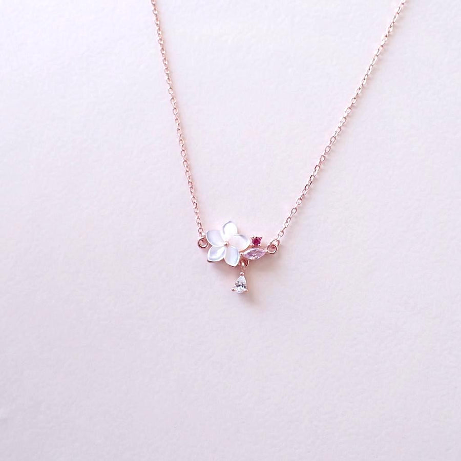 Sakura Sparkly Necklace 925 Silver
