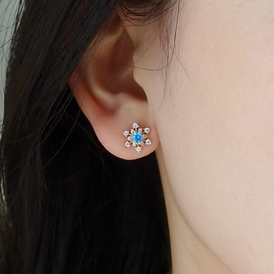 Classic Snowflake Earstud 925 Silver