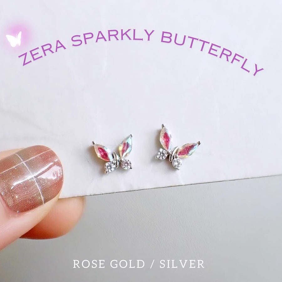 Zera Sparkly Butterfly Earstud 925 Silver