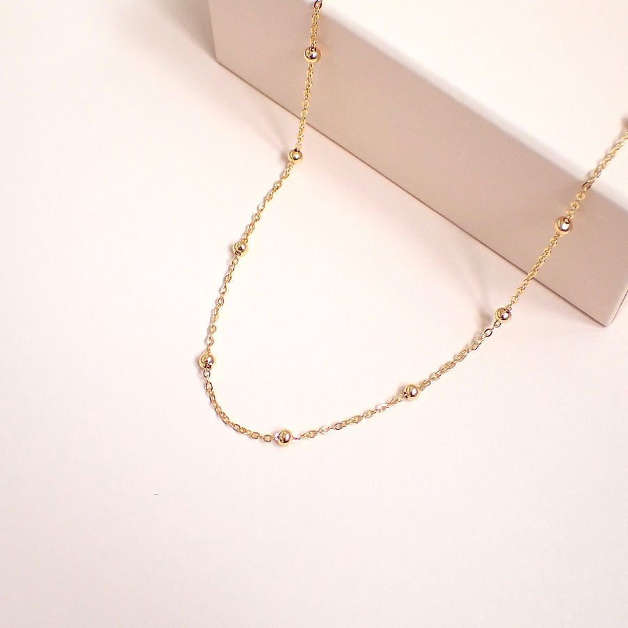 Charlotte Beaded Chain Necklace 925 Silver