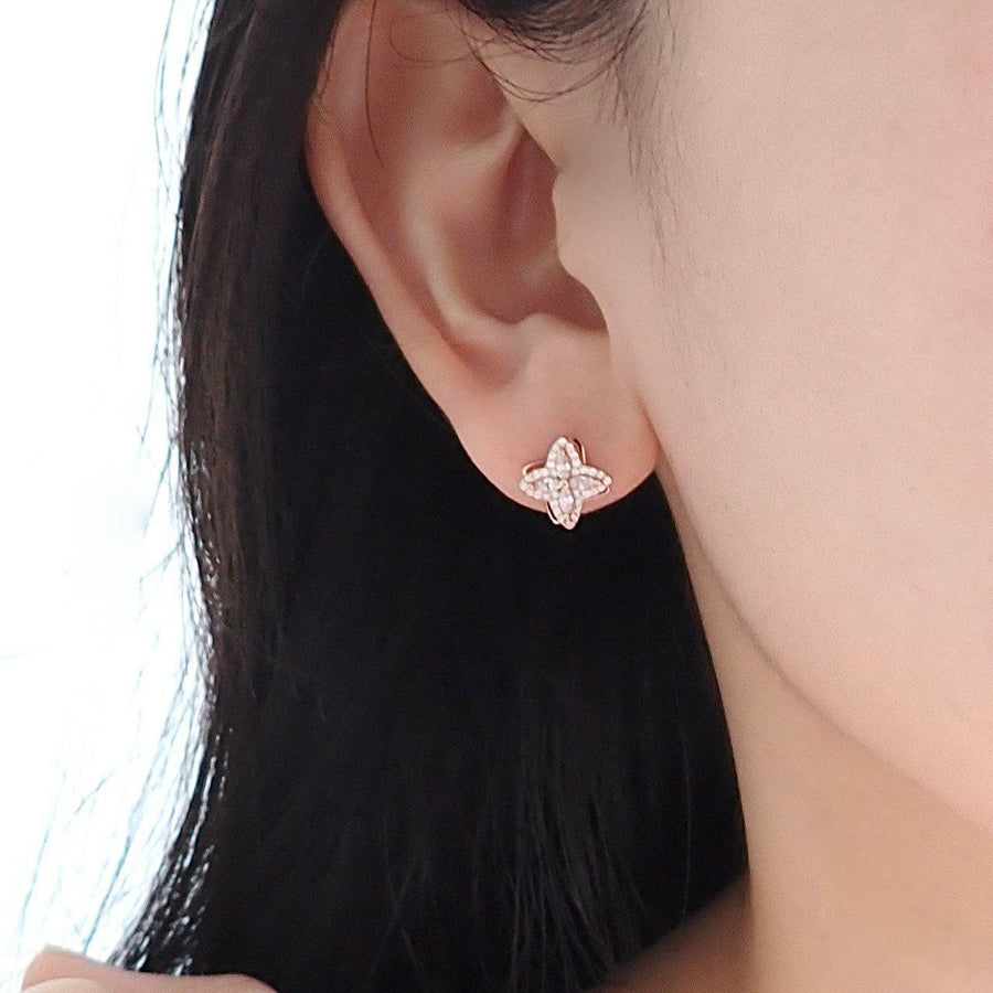 Spinning Clover Earrings 925 Silver