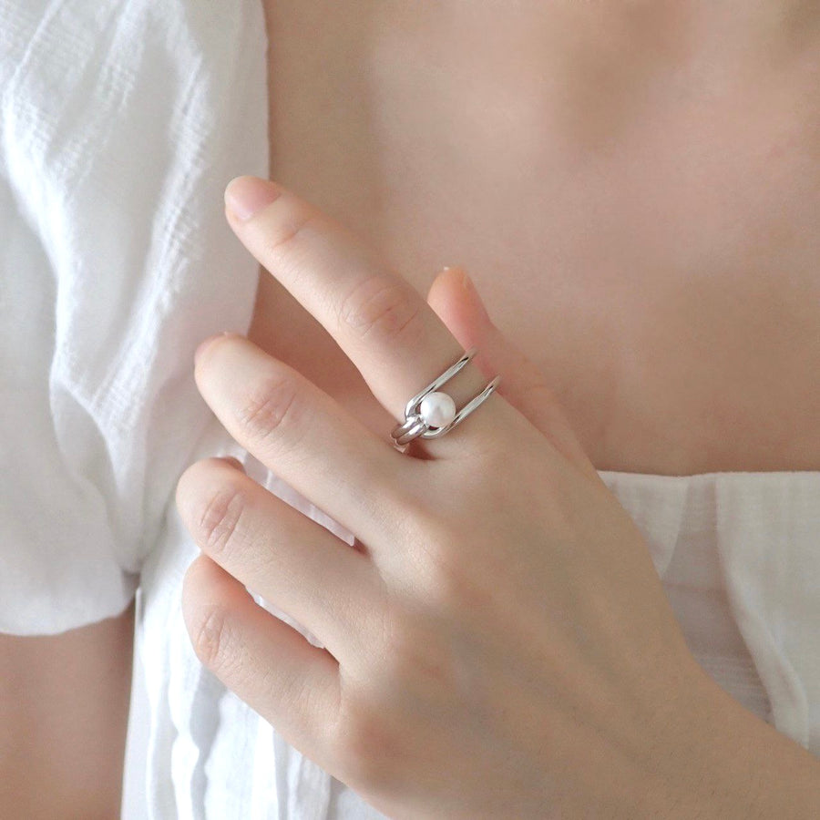 Nikki Pearl Ring 925 Silver