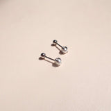 Dainty Pearl Barbell 925 Silver