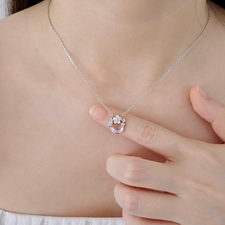 Aurora Sakura Ocean Necklace 925 Silver