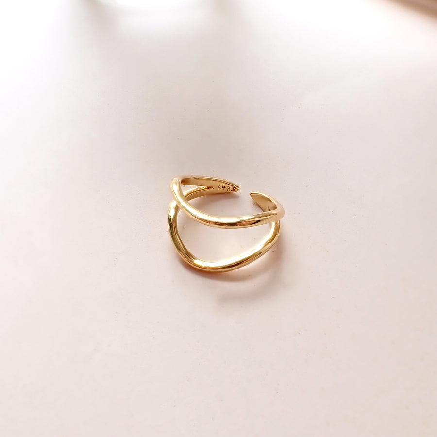 Domin Double Layered Ring 925 Silver
