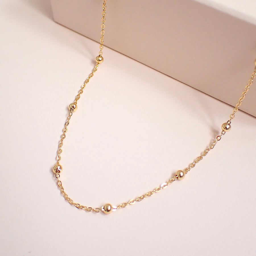 Charlotte Beaded Chain Necklace 925 Silver