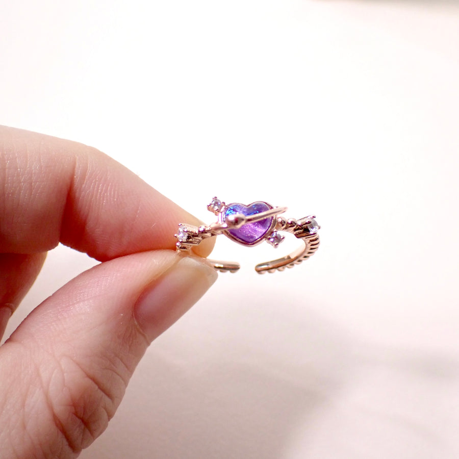 Aurora Heart Ring 925 Silver