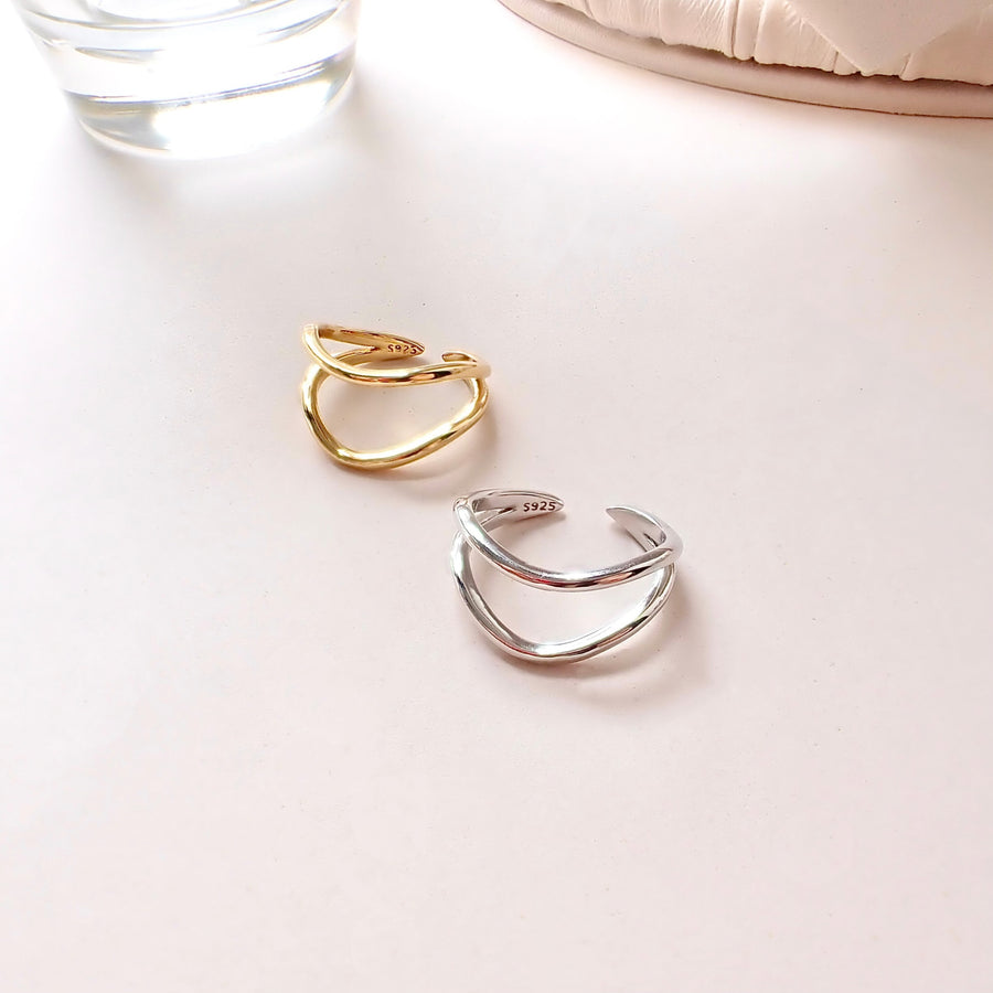 Domin Double Layered Ring 925 Silver