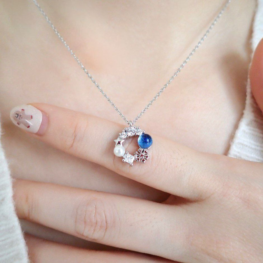 Winter Snowflake Necklace 925 Silver