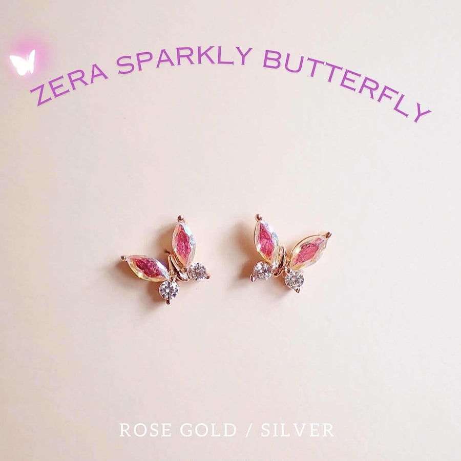 Zera Sparkly Butterfly Earstud 925 Silver