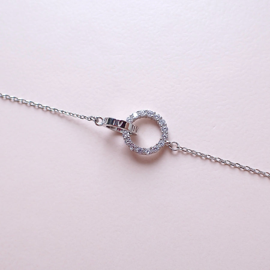 Double Ring Necklace 925 Silver