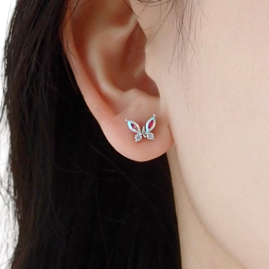 Zera Sparkly Butterfly Earstud 925 Silver