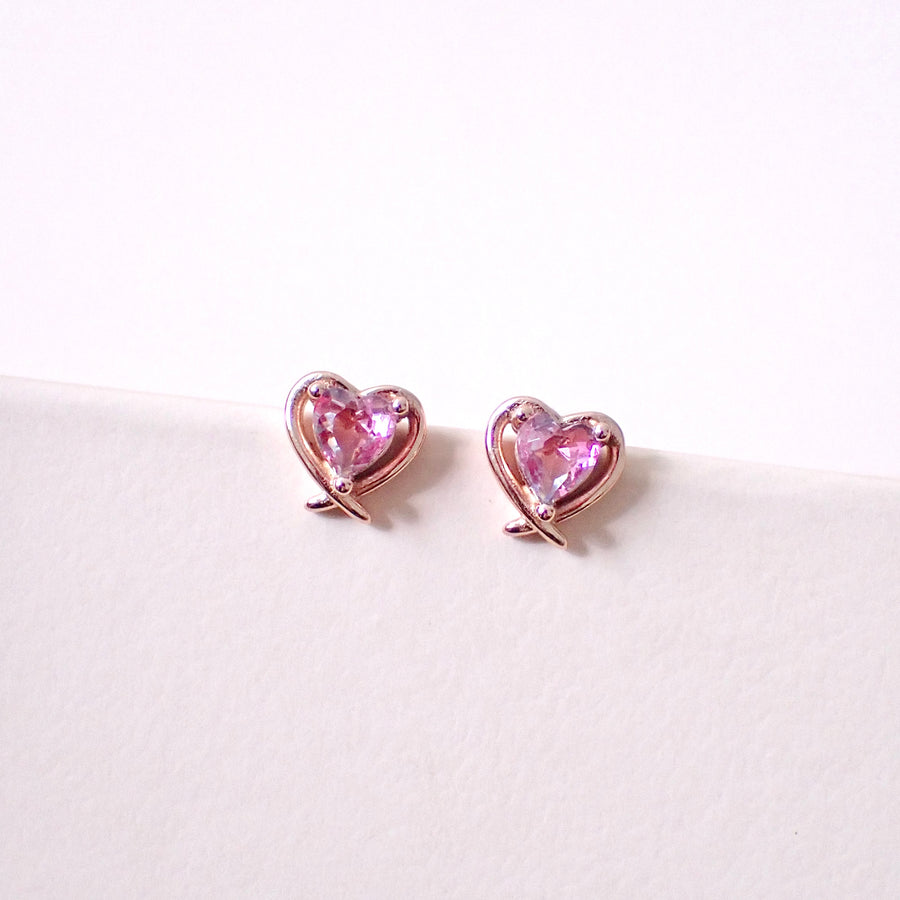Kagi Heart Earstud 925 Silver